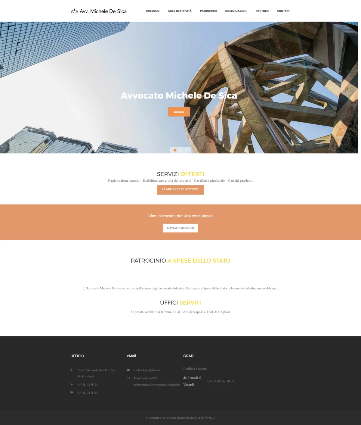 Progetto realizzato per Studio Legale De Sica