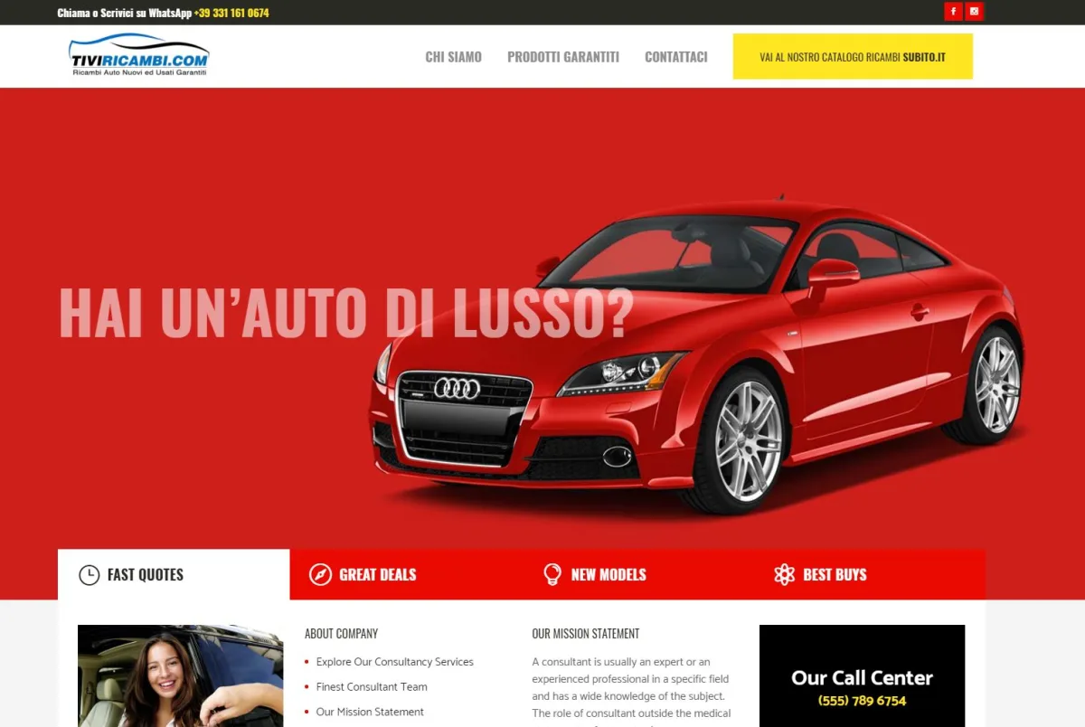 Progetto realizzato per TiVi Ricambi
